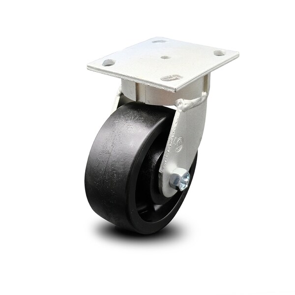 Service Caster 5 Inch Kingpinless Glass Filled Nylon Wheel Swivel Top Plate Caster SCC SCC-KP30S520-GFNR - main